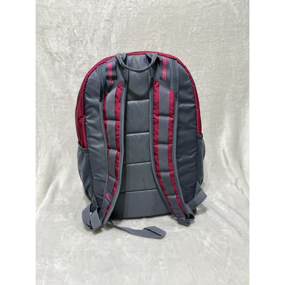Adidas Mad Spring Backpack Burgundy Pink Gray Travel School‎ Bag Pack - Picture 3 of 9